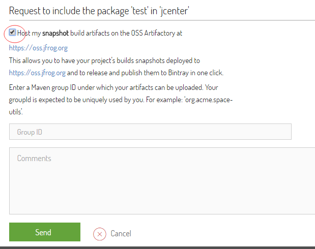 Request to include the package in jcenter